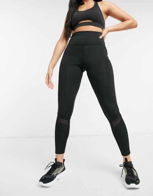 South Beach - Legging met mesh inzetstukken in zwart
