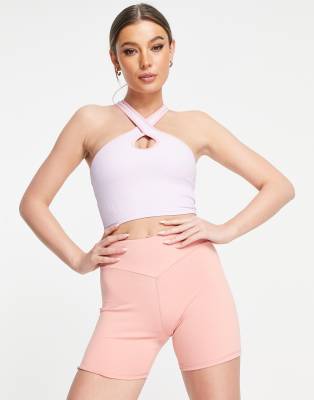 South Beach - Legging-Shorts aus Polyester in Zedernrosé-Rosa