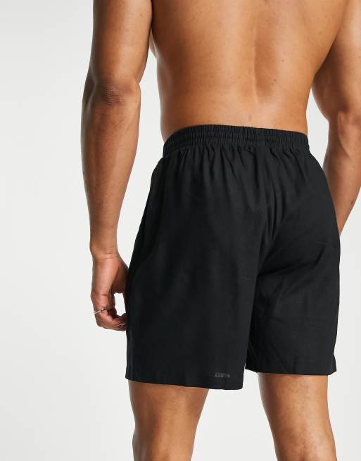 South Beach linen blend beach shorts in black , 2 of 4