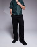 [South Beach] South Beach linen look beach pants in black (part of a set) XS Black