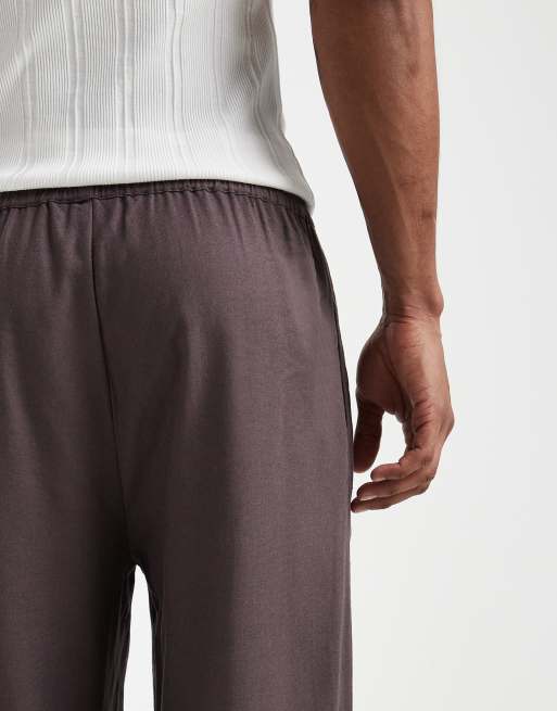 South Beach linen trouser in faded brown, 5 of 5