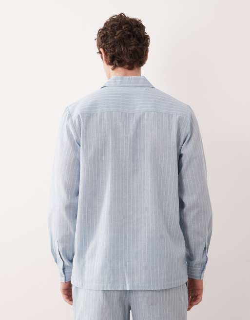 South Beach long sleeve shirt in blue stripe, 5 of 5