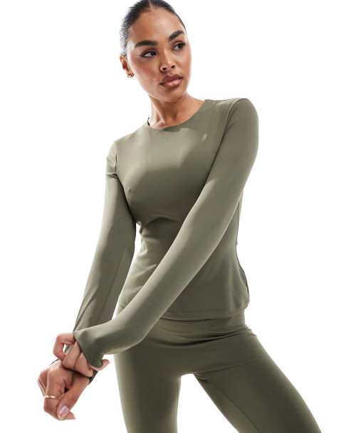 South Beach Long sleeve t-shirt in khaki - view 1