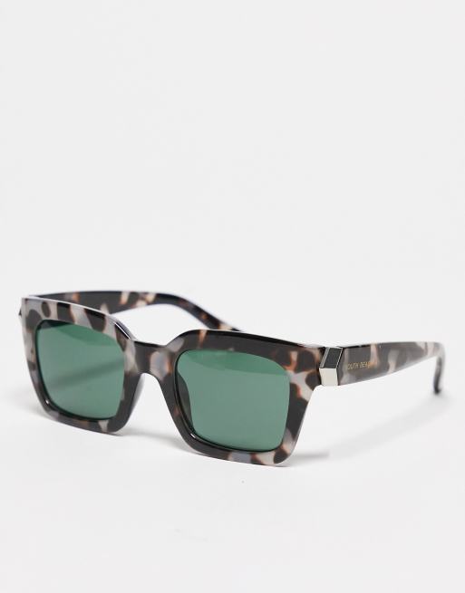 South Beach - Lunettes de soleil carrées à motif écaille de tortue