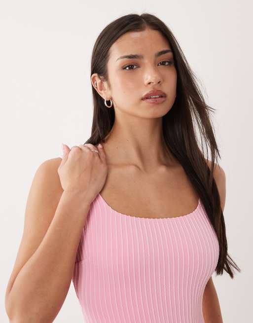 South Beach - Lyserød badedragt i krølstof, 3 af 4