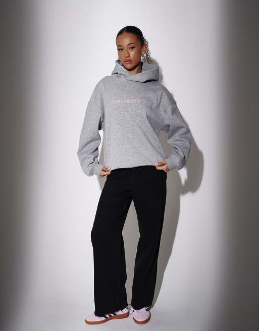 South Beach - Made in Heaven - Geborduurde hoodie in grijs, 2 van 4