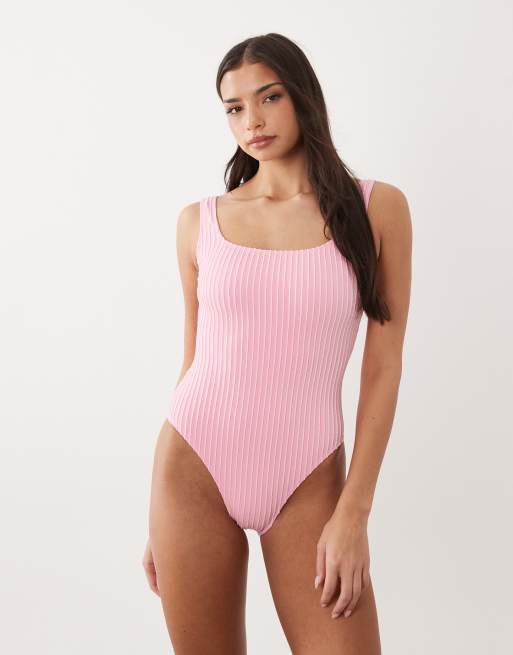 South Beach - Maillot 1 pièce effet froissé - Rose, 4 de 4