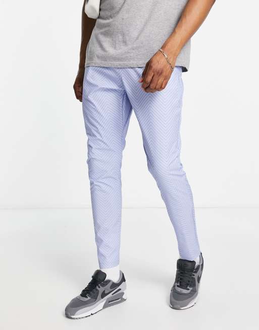 Slim Fit Sweatpants With Half Side Stripes