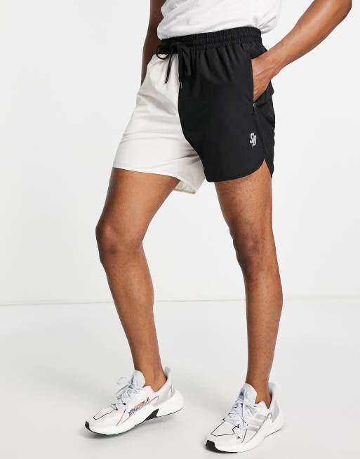 South Beach – Man – Svarta och vita shorts i tvådelad design av polyester, 3 av 4