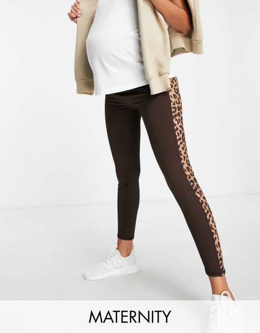 South Beach Maternity - Leggings con fascia per il pancione, colore nero 