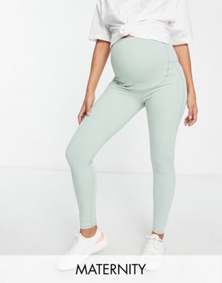 South Beach Maternity over the bump leggings in frosty green - ASOS Price Checker