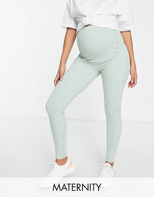 South Beach Maternity over the bump leggings in frosty green
