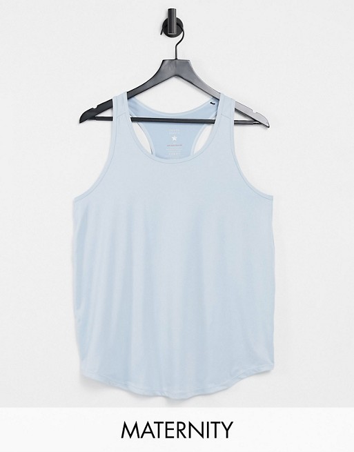 South Beach Maternity vest top in soft blue