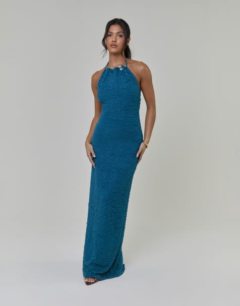 South Beach – Maxikleid in Blau mit Neckholder - view 1