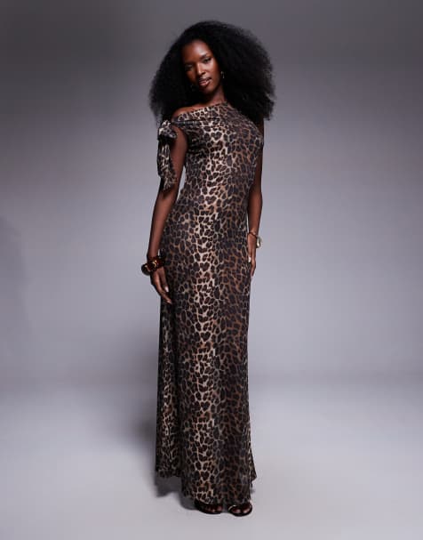 South Beach mesh maxi beach dress in leopard print - view 1