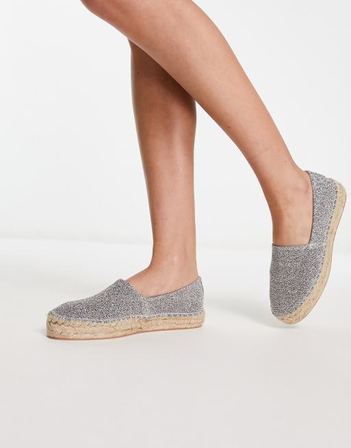 Silver espadrilles store