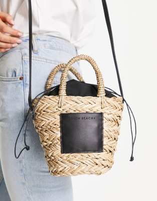 Borsa Di Paglia A Tracolla Piccola Per Donna – Leggera, Per Telefono, Spiaggia, Cachi