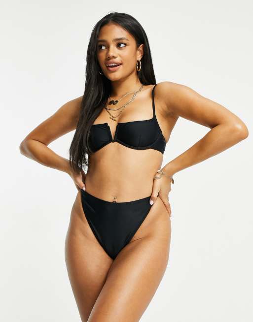 Black hotsell monowire bikini