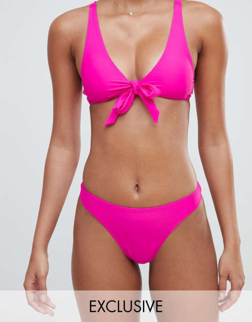 South Beach Mix And Match String E Bikini Rose Fluo Exclusivité Asos 8156