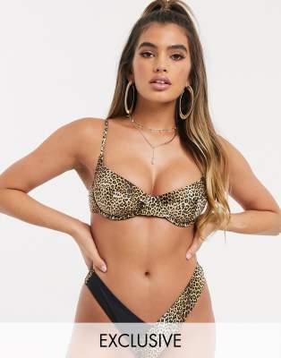 underwire leopard bikini