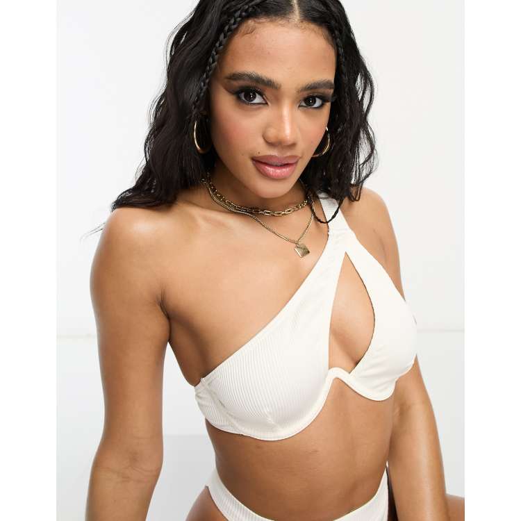 One shoulder sales underwire swimsuit