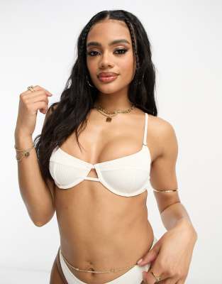 High neck store underwire bikini top