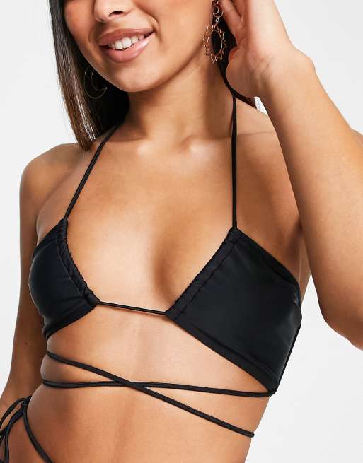 Wrap around store bathing suit top