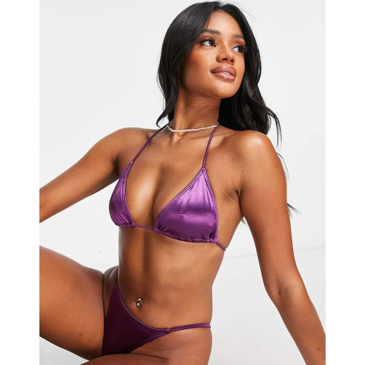 Metallic best sale purple bikini