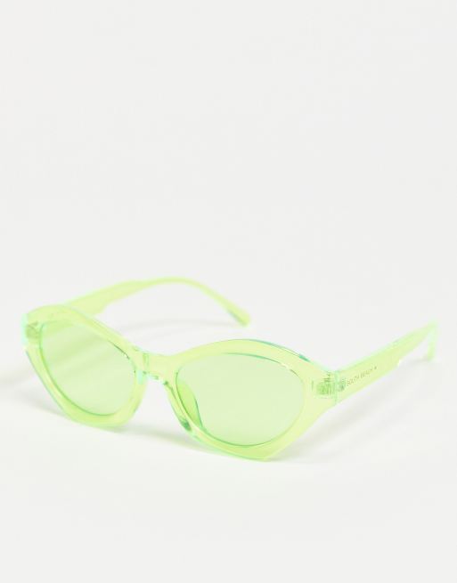 Neon green store cat eye sunglasses