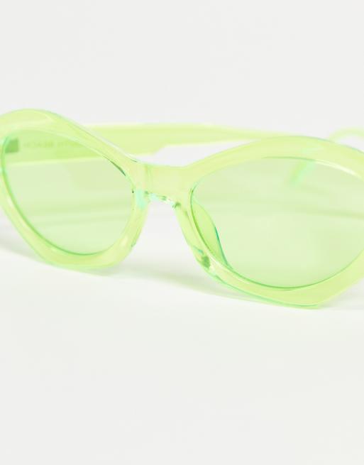 lime green cat eye sunglasses