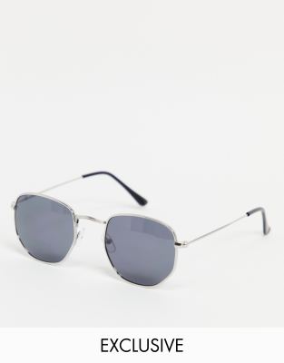 Occhiali da sole esagonali con montatura argento - South Beach occhiali donna Argento