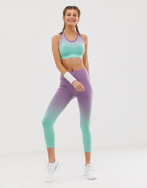 Seamless Comfort purple ombré leggings, Sports leggings and trousers for  women