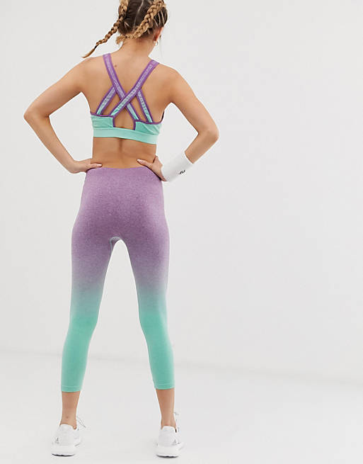 South Beach Ombre Seamless Leggings In green