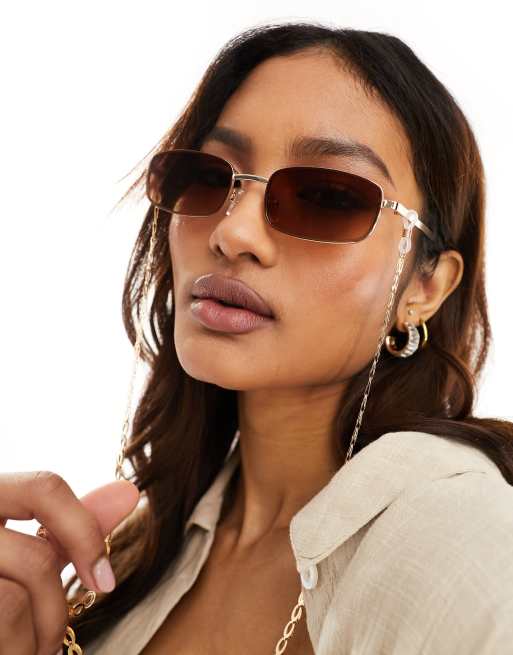 South Beach - Ovale metalen zonnebrilketting 