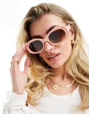 South Beach - Ovale Sonnenbrille in Rosa