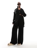 South Beach oversized beach pants in black