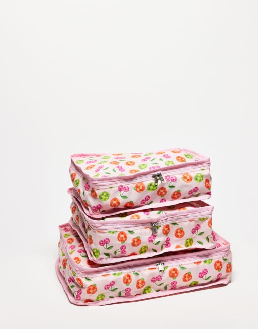 South Beach - Pakke med 3 pakkeposer med frugtprint