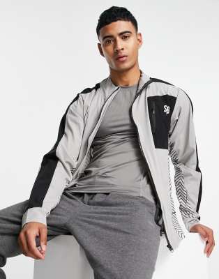 South Beach panelled zip through jacket in grey - ASOS Price Checker