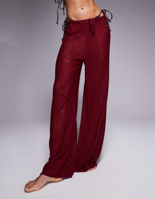 South Beach - Pantalon de plage en maille - Bordeaux, 5 de 5