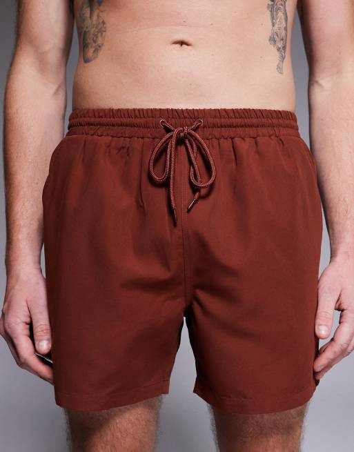South Beach - Pantaloncini da bagno color ruggine, 4 di 5