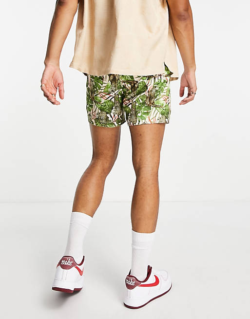Pantaloncini da bagno verdi con stampa tropicale da Uomo di South Beach in Verde Uomo Abbigliamento da Moda mare da Pantaloncini da bagno e da surf 