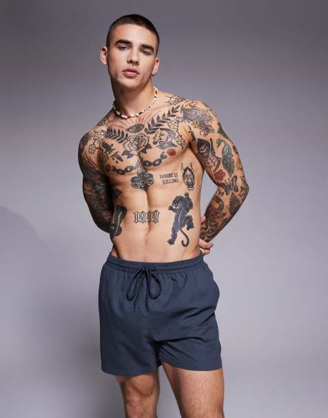 South Beach plain swim short in charcoal - view 1