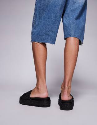 South Beach Platform Sandal In Black
