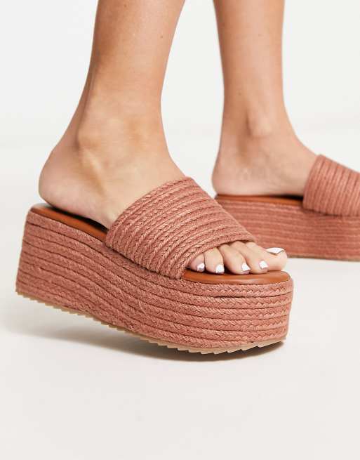 Espadrille best sale platform slides