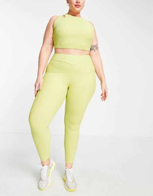 Plus gerippte Leggings