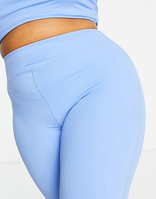 Trousers & Leggings South Beach Plus high waisted leggings in blue 