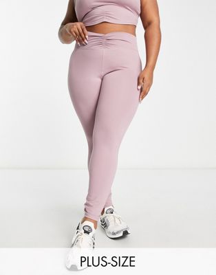 South Beach Plus ruched waistband leggings in violet - ASOS Price Checker