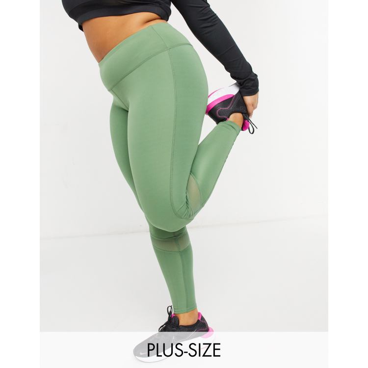 Plus Mesh Insert Leggings