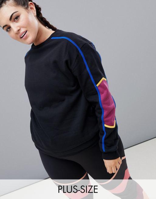 South beach 2025 stripe sleeve sweatshirt