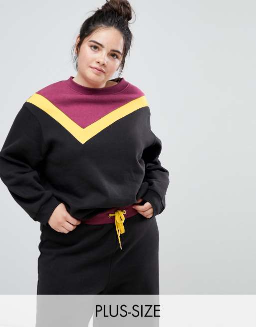 South Beach Plus - Sweat-shirt et pantalon de jogging color block, 2 de 3
